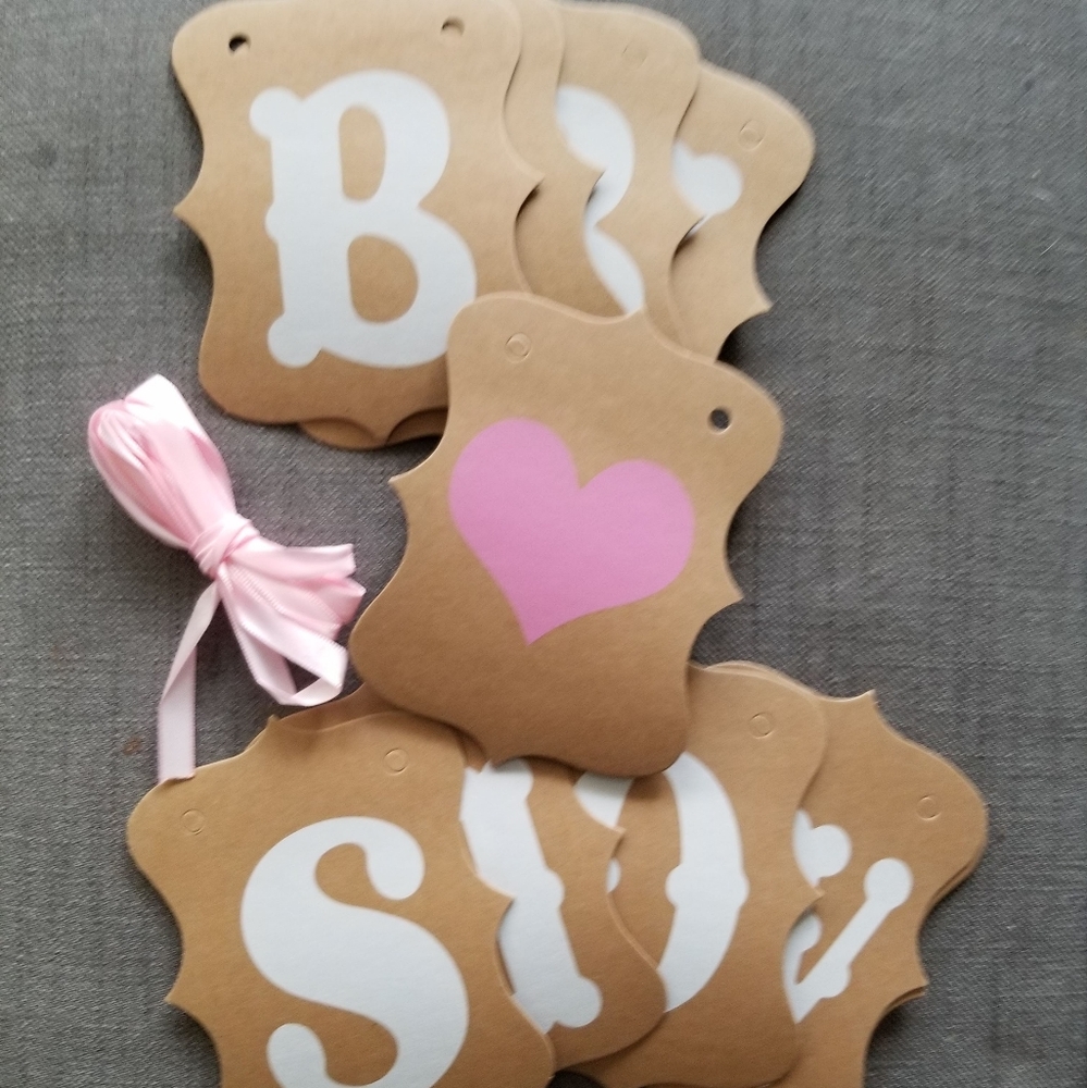 NWOT | Baby Shower Banner Party Decoration Pink Girl